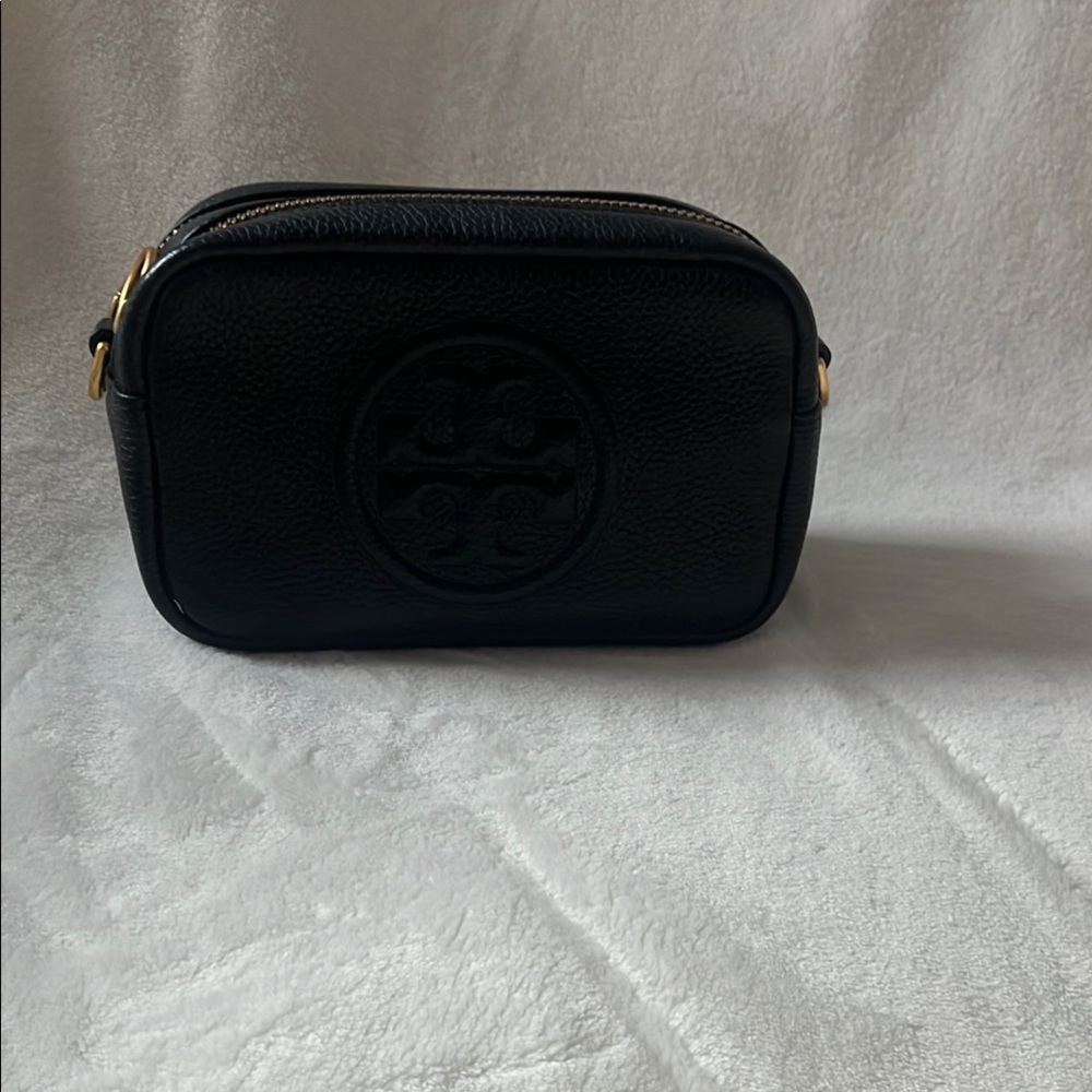 Tory Burch Black Pebbled Leather Bag